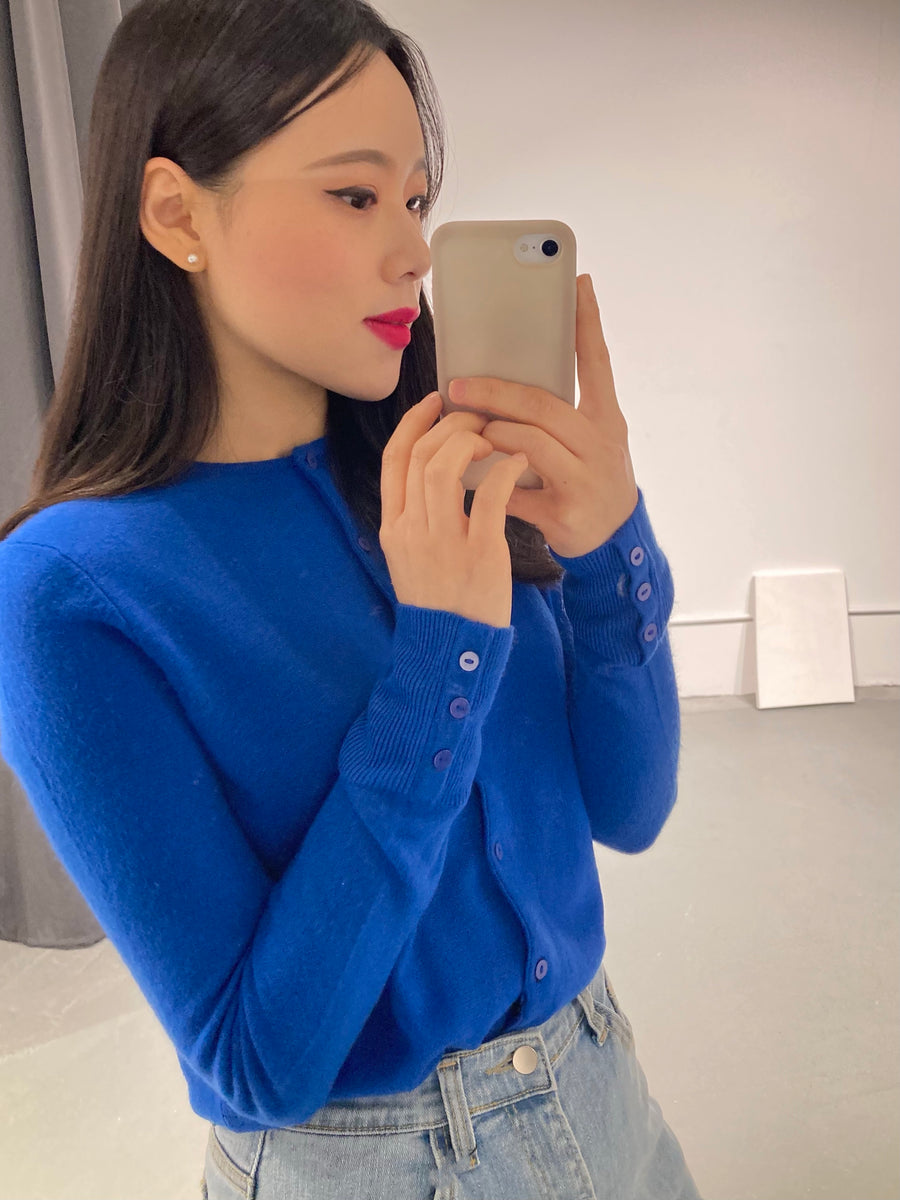 Blue Cardigan Set Rococo Seoul