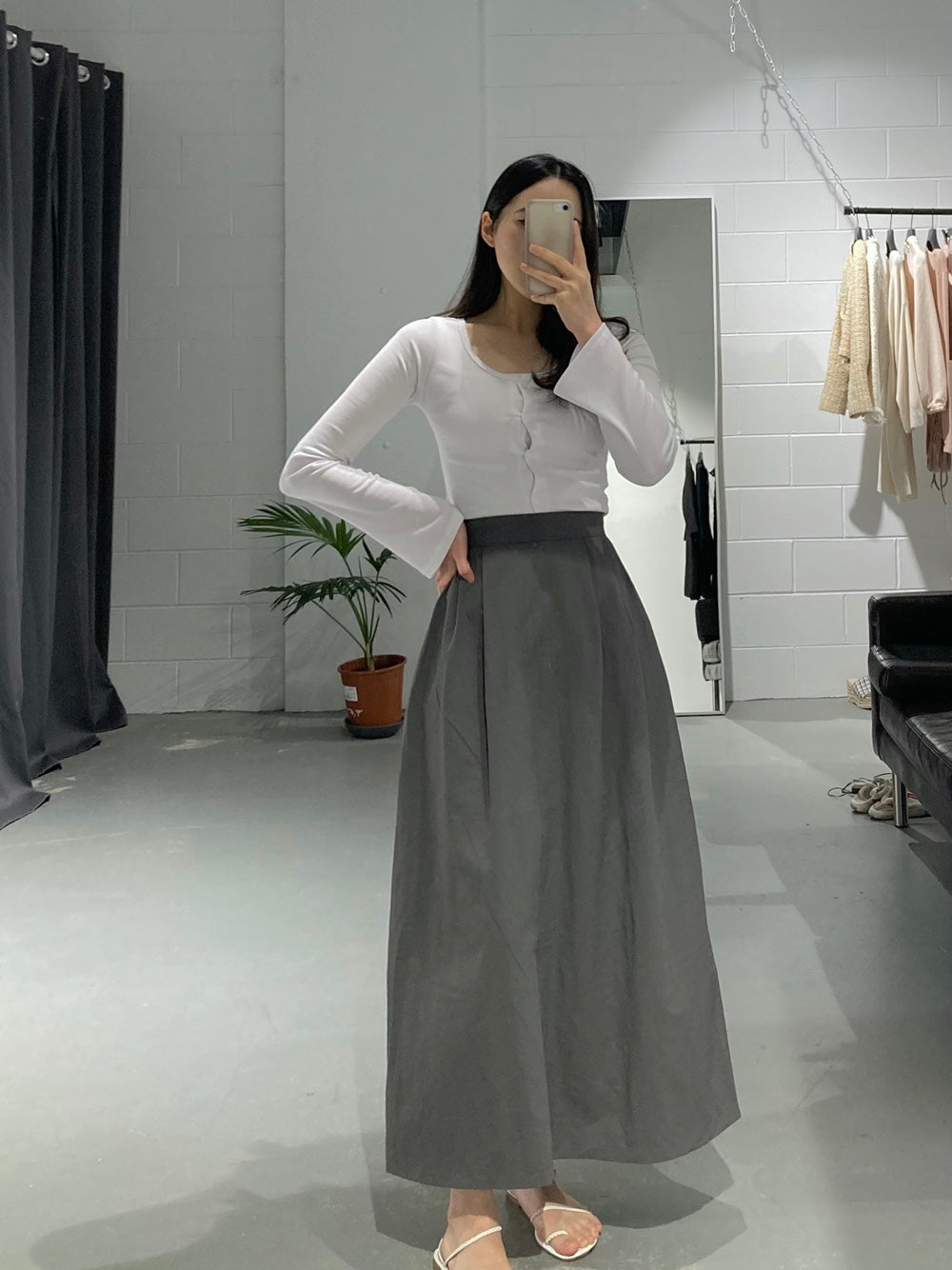 STUDIO Nylon Long Skirt