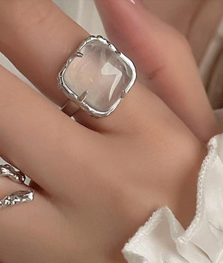 Moon Stone Vintage Ring (925 Silver)