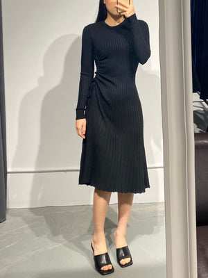 YVES Ruched Knitted Dress
