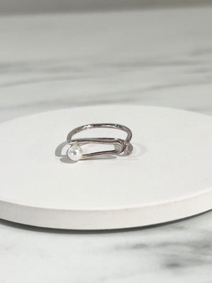 Pearl Clip Ring (925 Silver)
