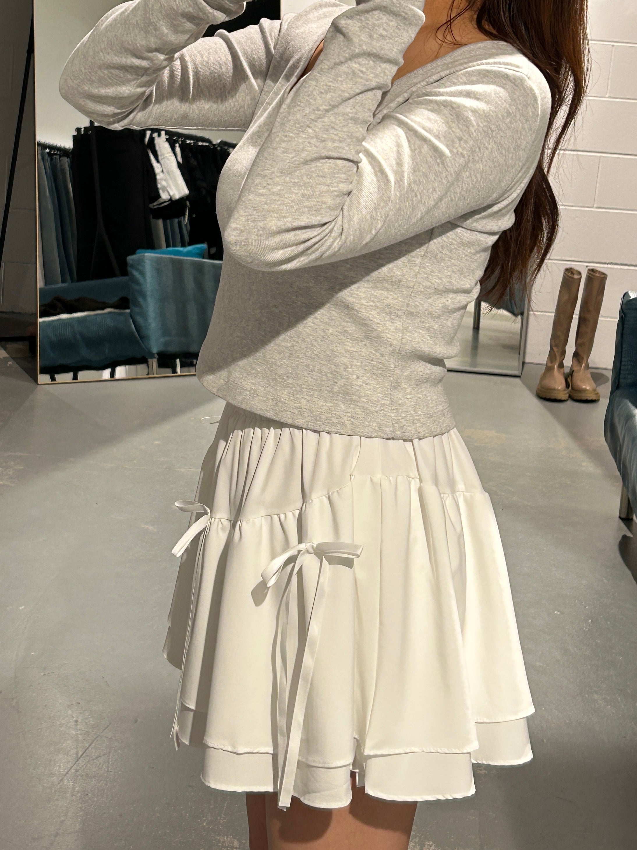 Carrot Layered Ribbon Skirt