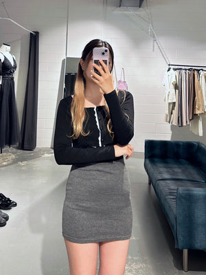Banding Soft Grey Skirt