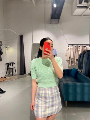 HANA Check Mini Skirt