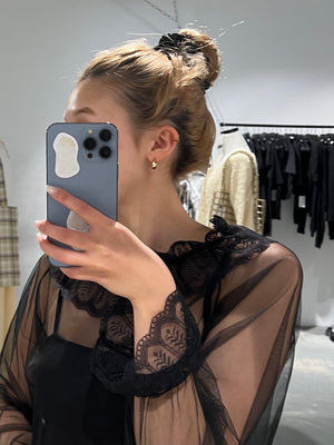 Mash Lace Ruffle Top