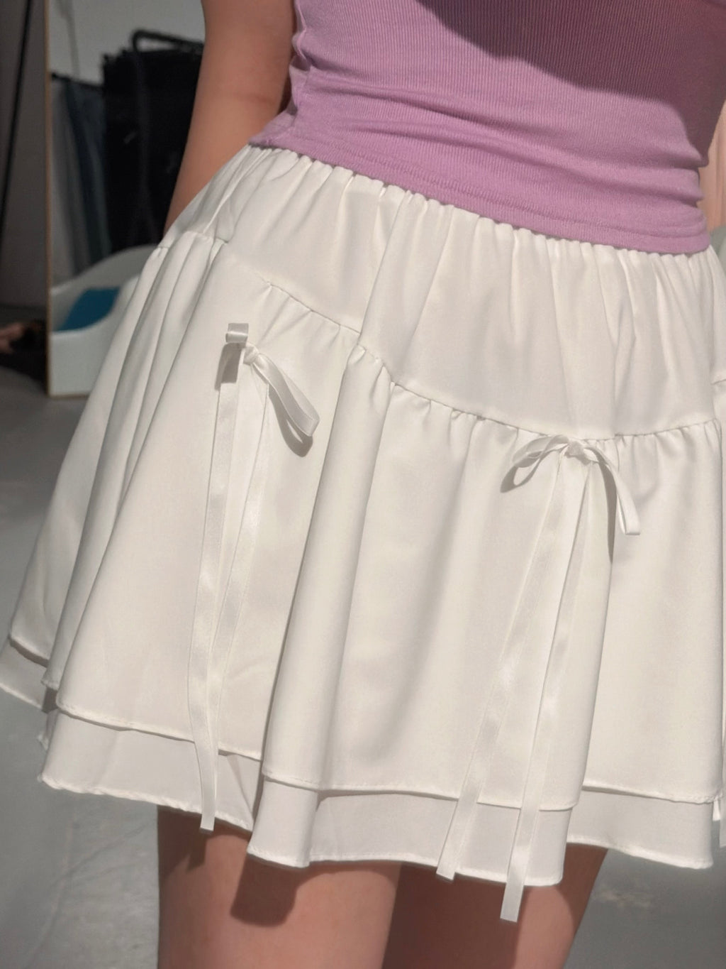 Carrot Layered Ribbon Skirt