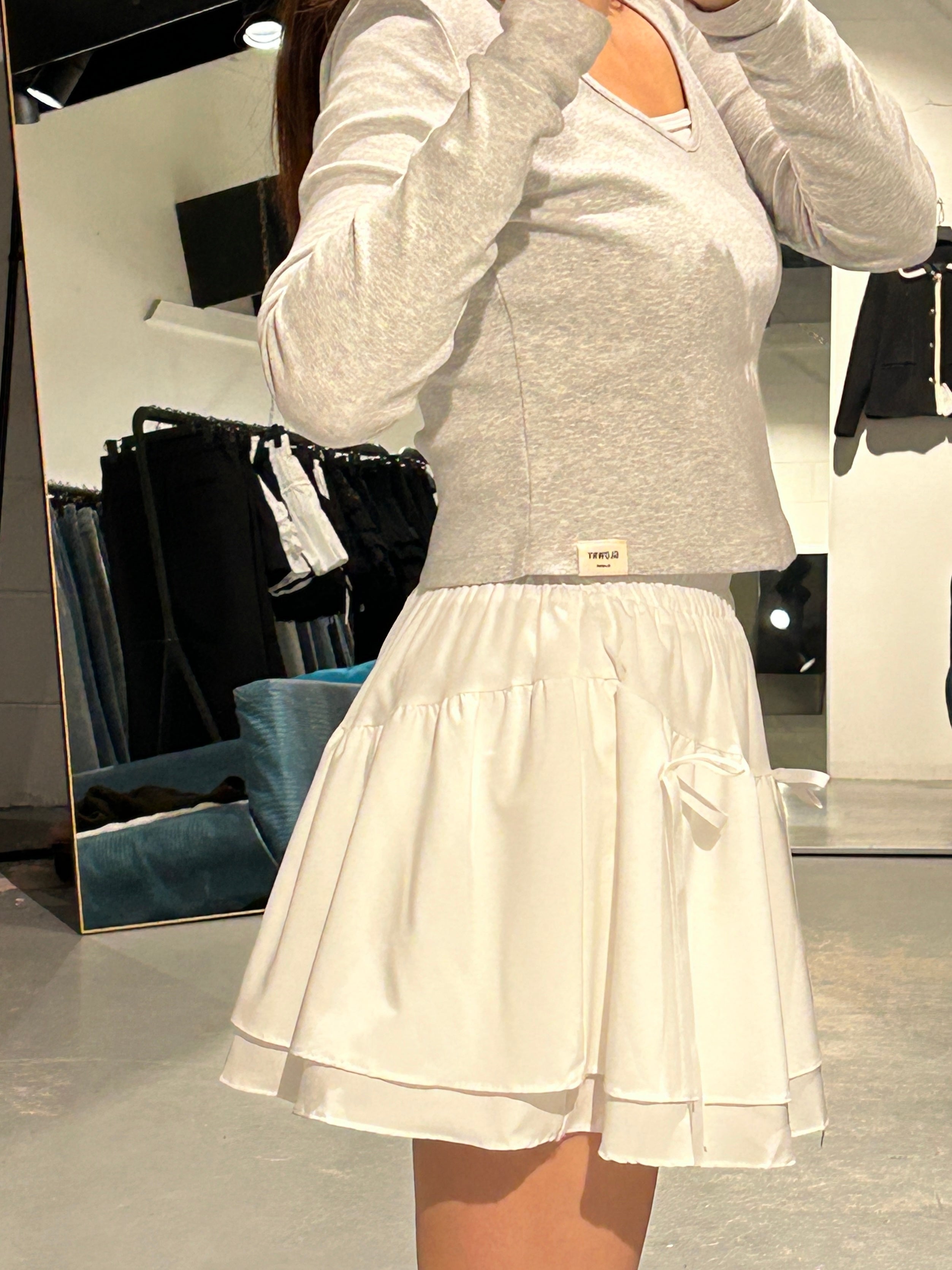 Carrot Layered Ribbon Skirt