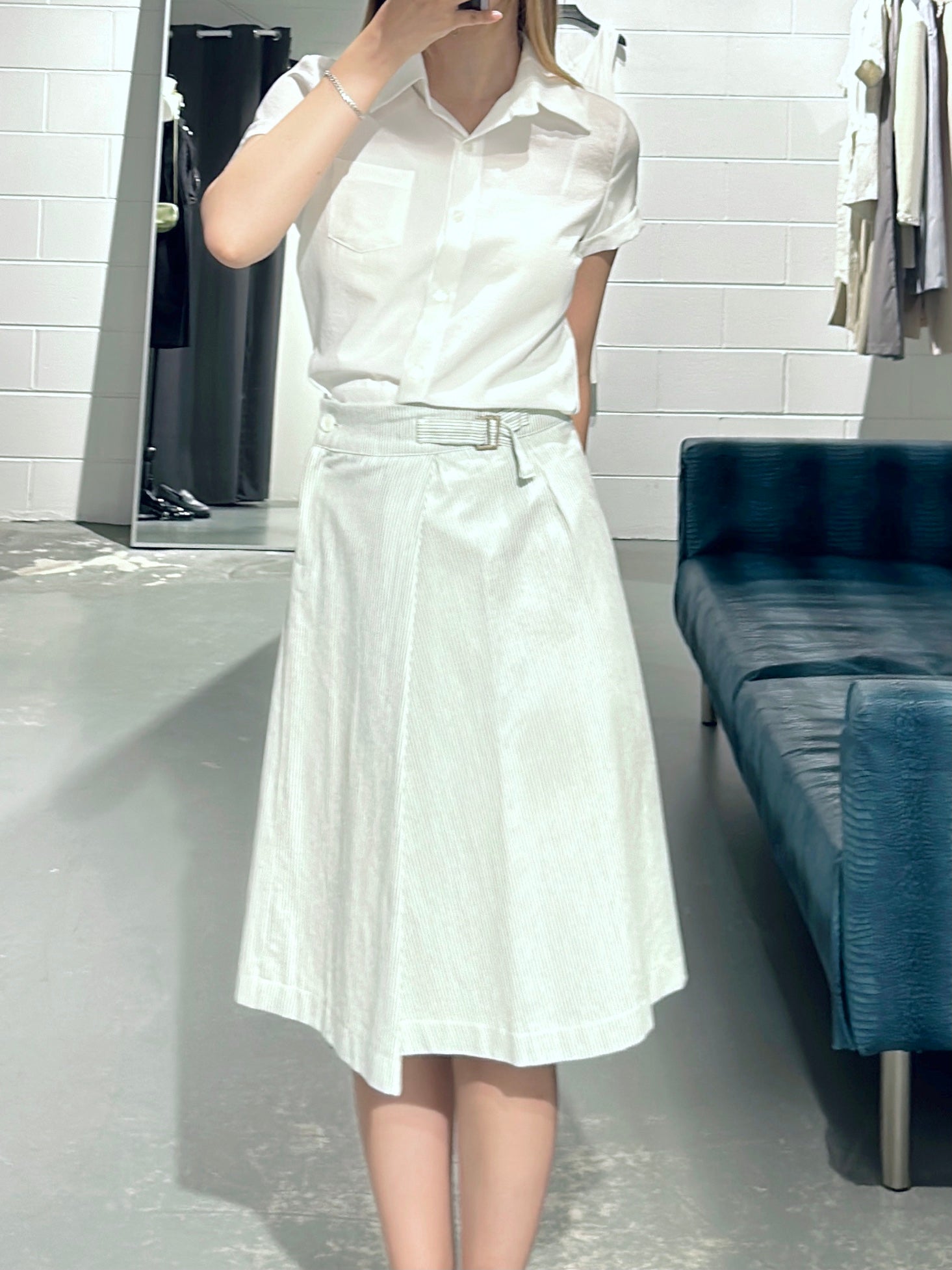 London Lace Stripe Skirt