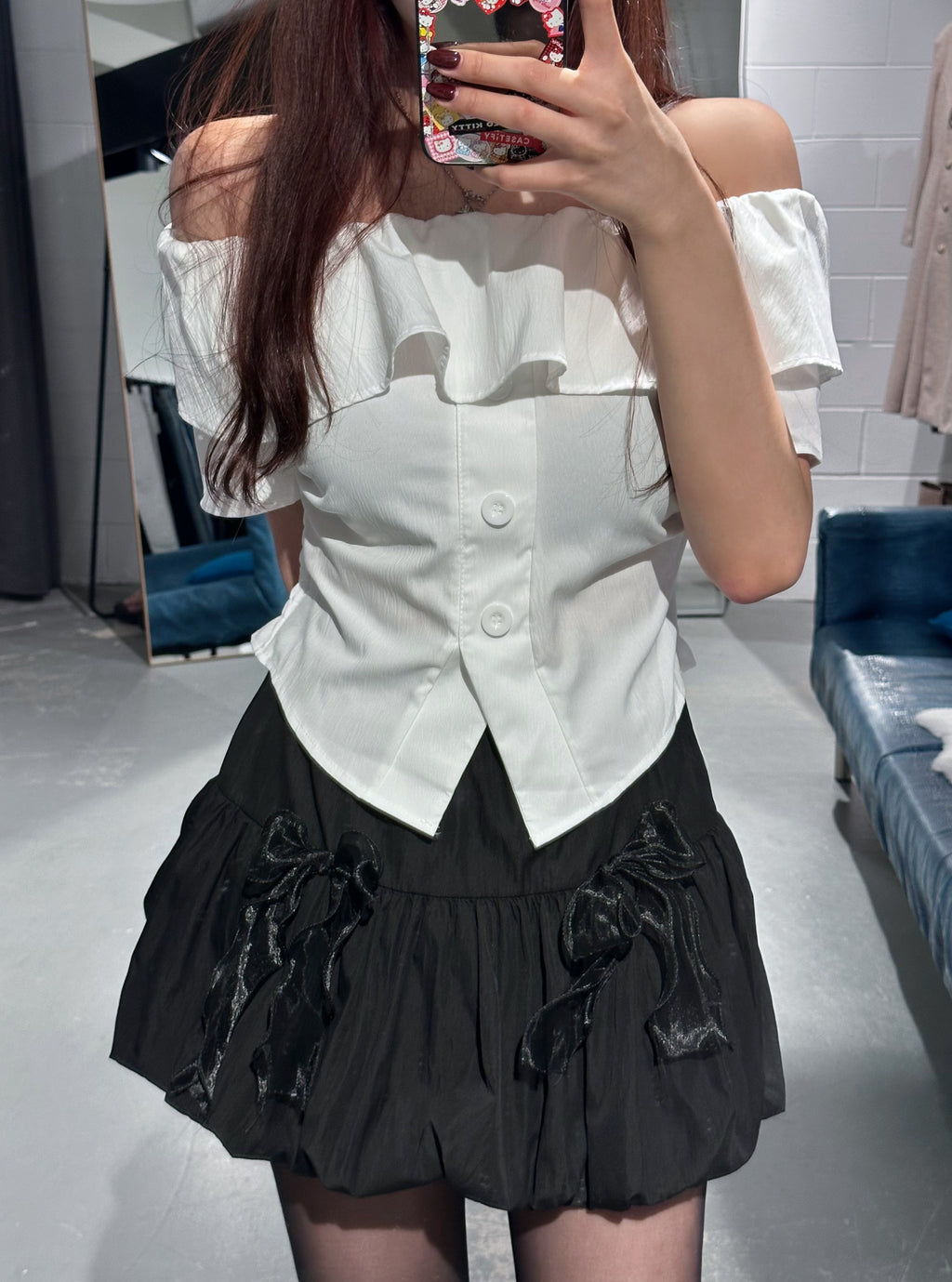 Balloon Chiffon Ribbon Skirt