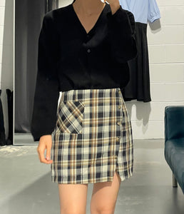 Miss ran Check Skirt