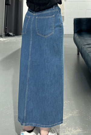 Grove Slit Denim Skirt