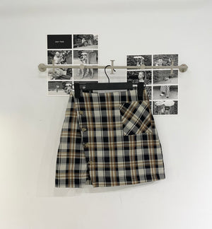 Miss ran Check Skirt