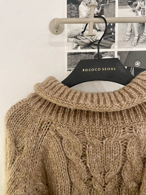 Hit Alpaca Roll Crop Knit