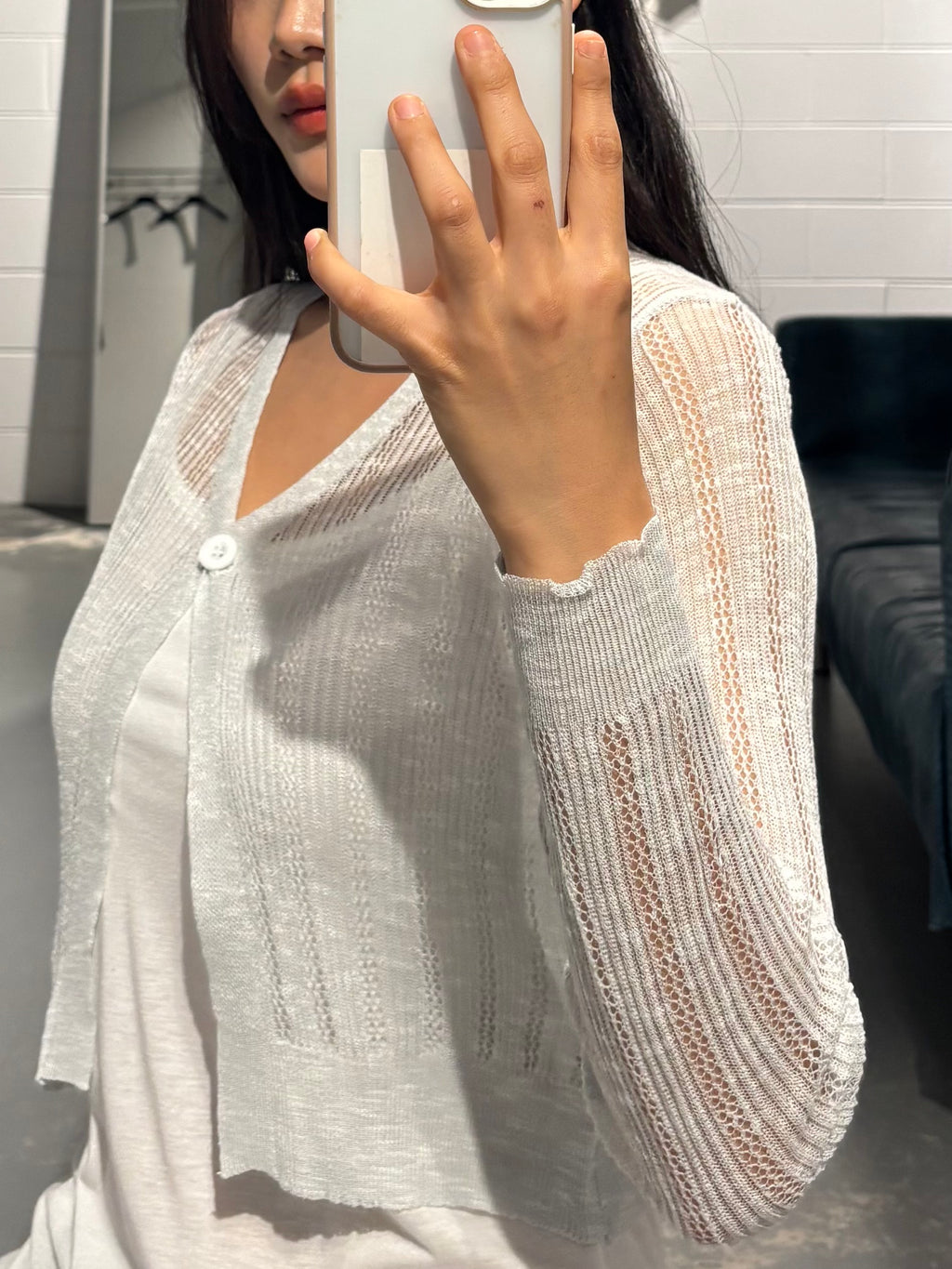 Bebe Melo Sheer Cardigan