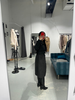 Ruhot Wool Flair Trench Jacket