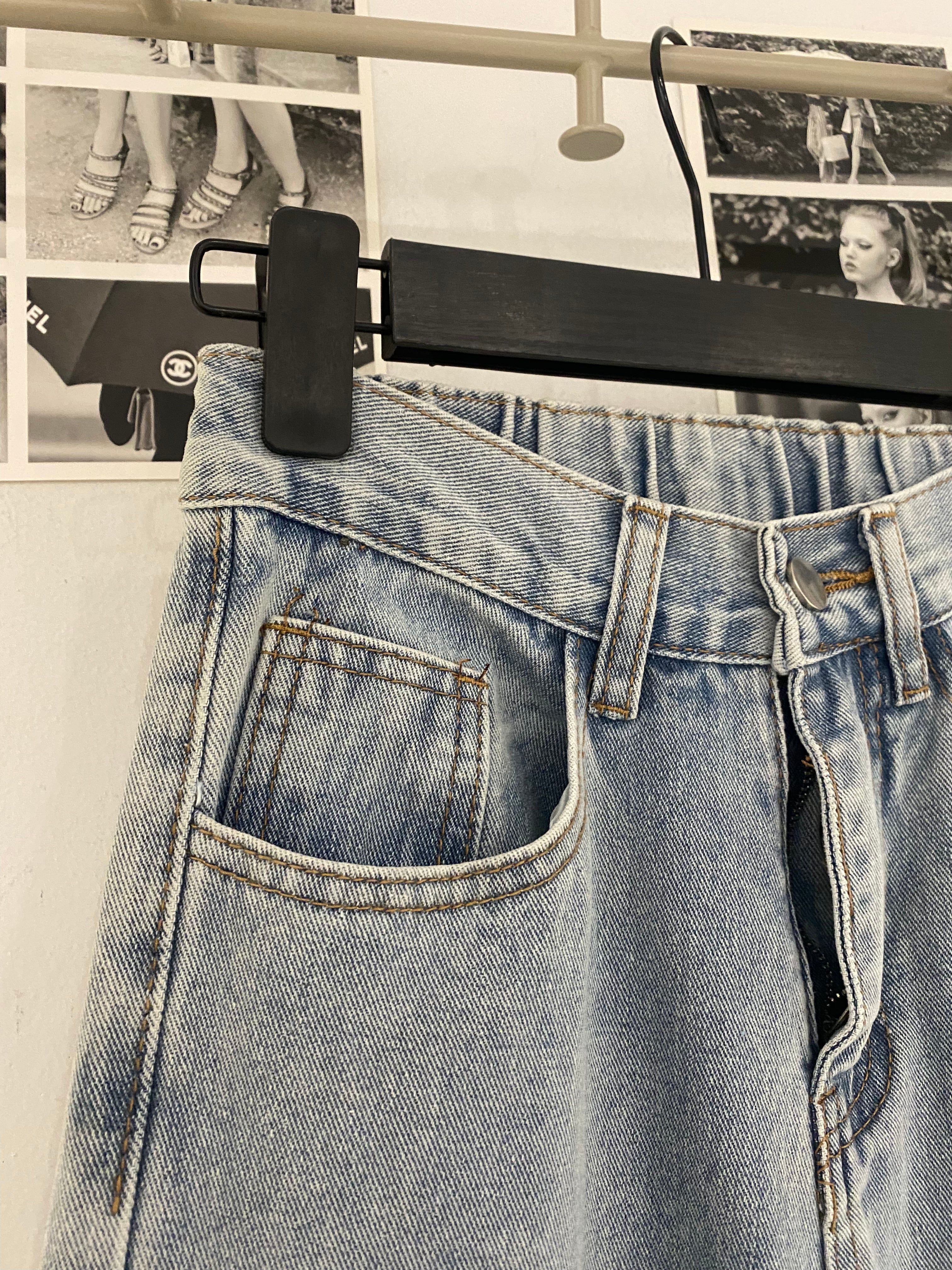 Daily Banding Wide Denim Jeans