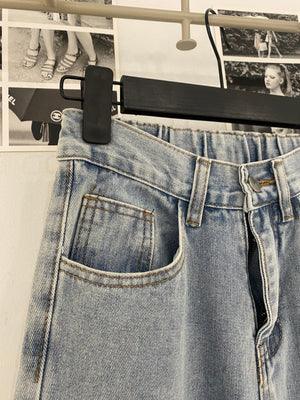 Daily Banding Wide Denim Jeans