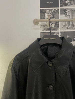 Over Belt Faux Leather Jacket