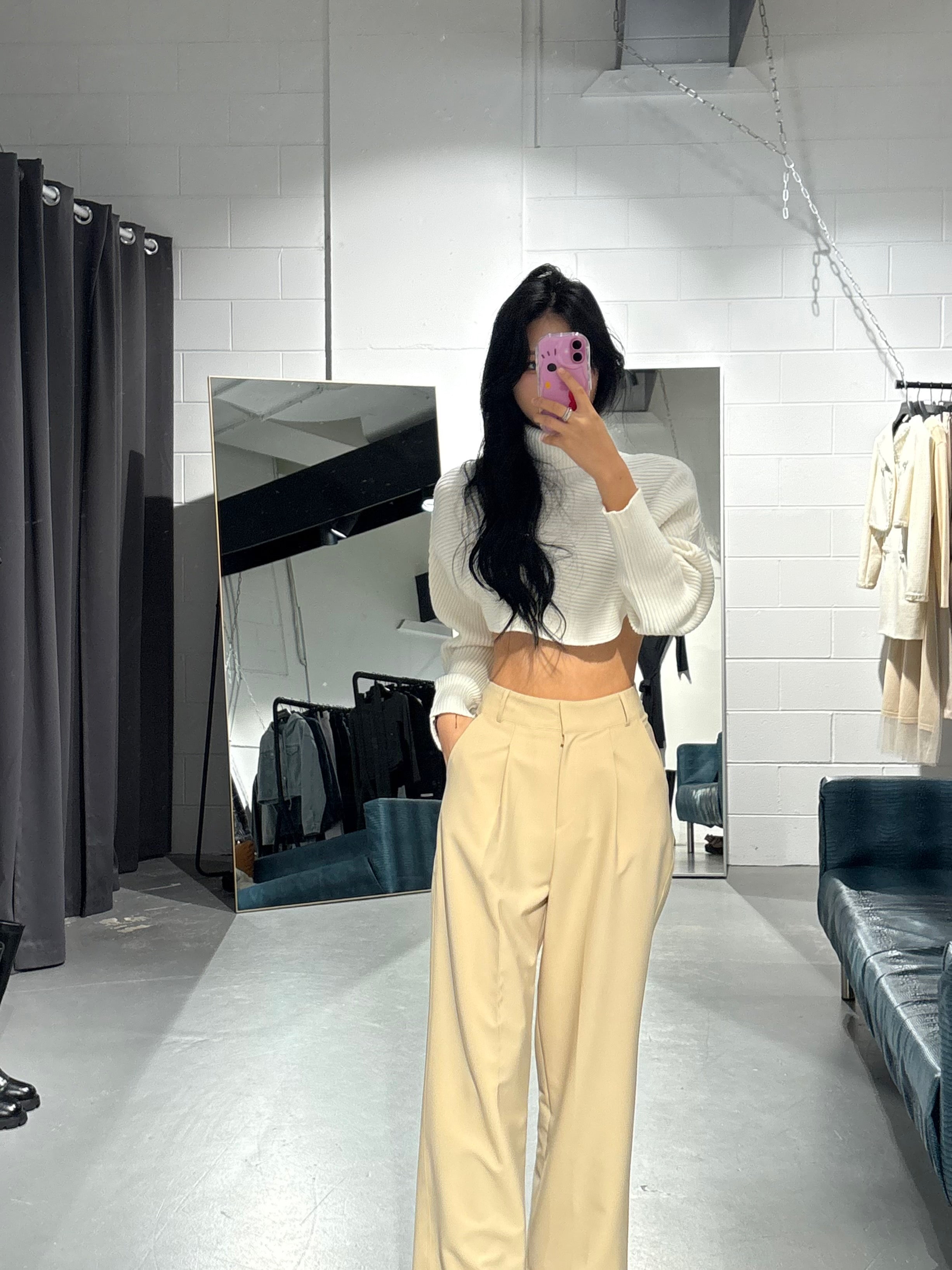 IfYou Wool Turtle Crop Knit