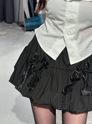 Balloon Chiffon Ribbon Skirt