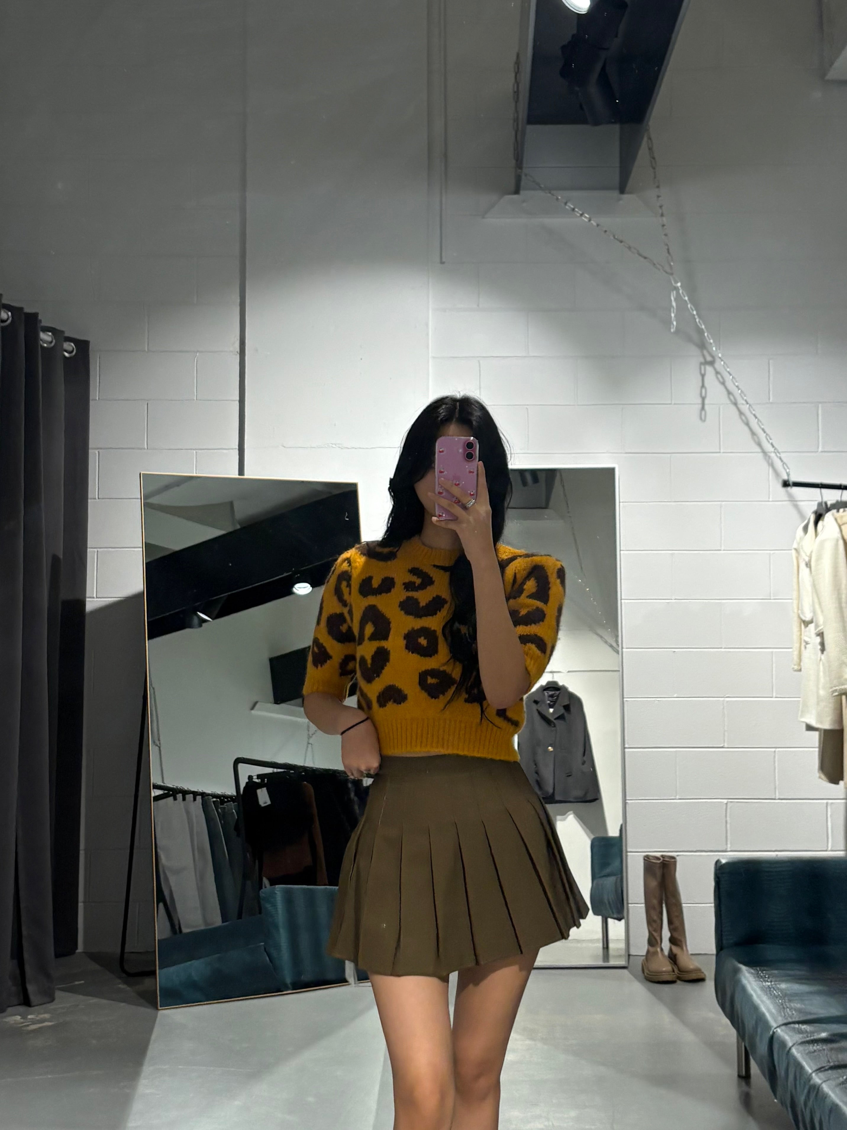 YOON Leopard Knit Top
