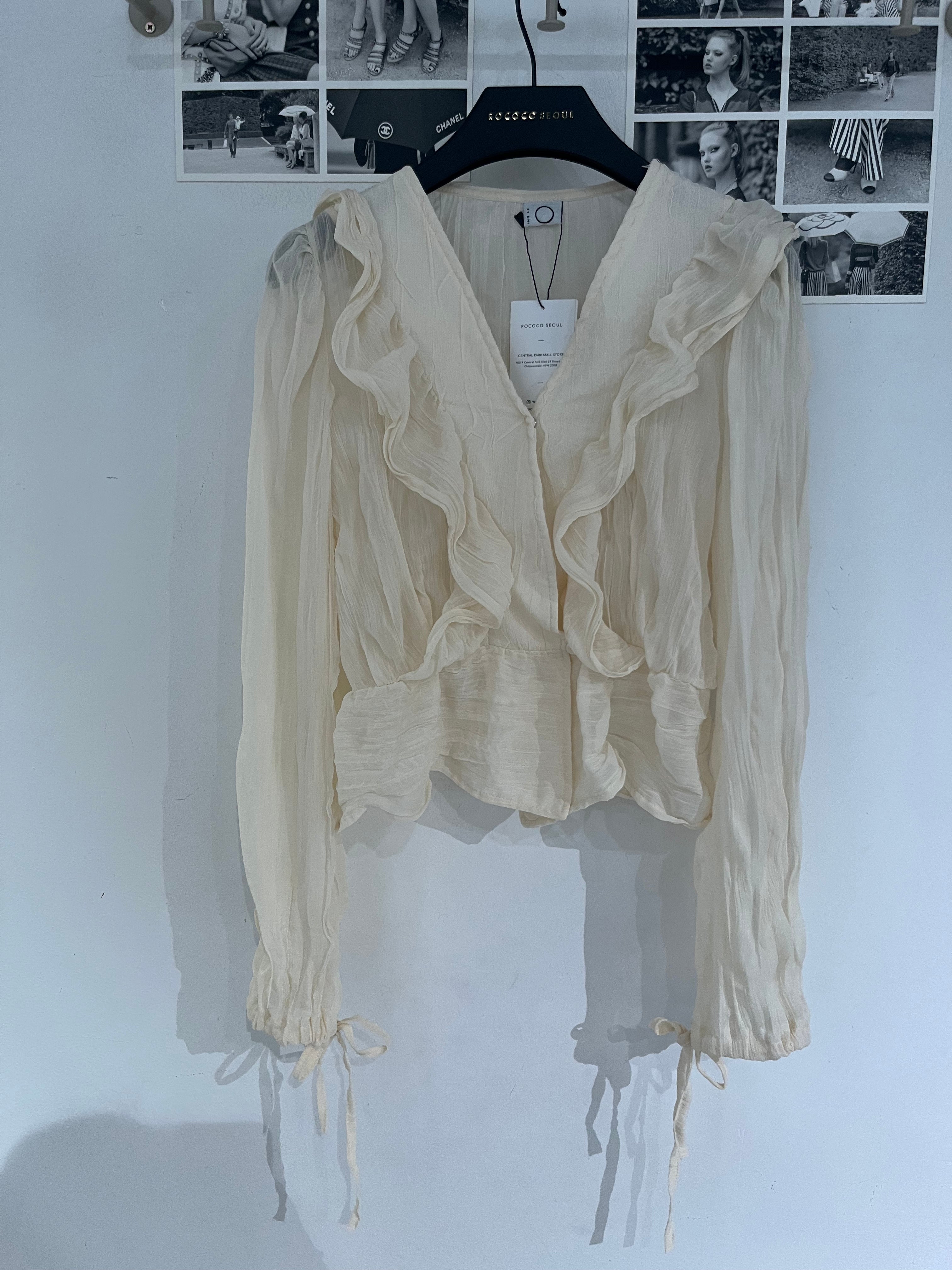 Oni Wrinkle Sheer Blouse