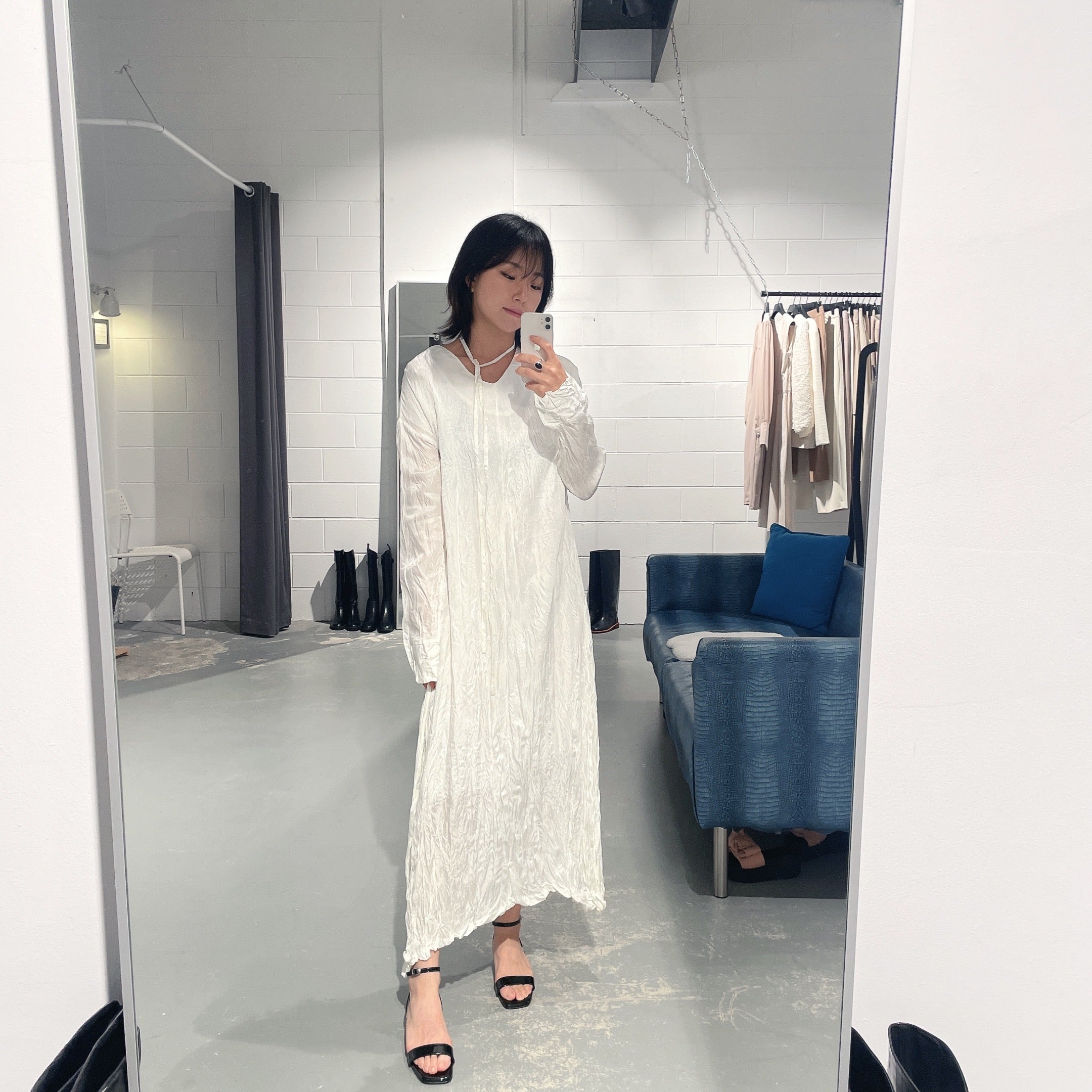 LesBeige Wrinkle Long Dress