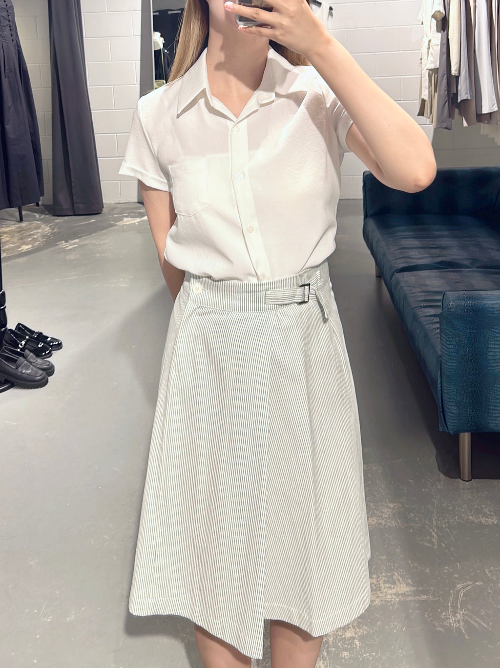 London Lace Stripe Skirt