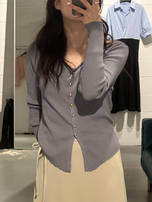 Mori Grey Halter Cardigan