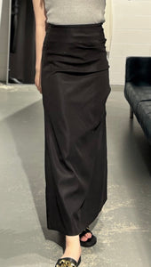 XY Side Shirring Long Skirt