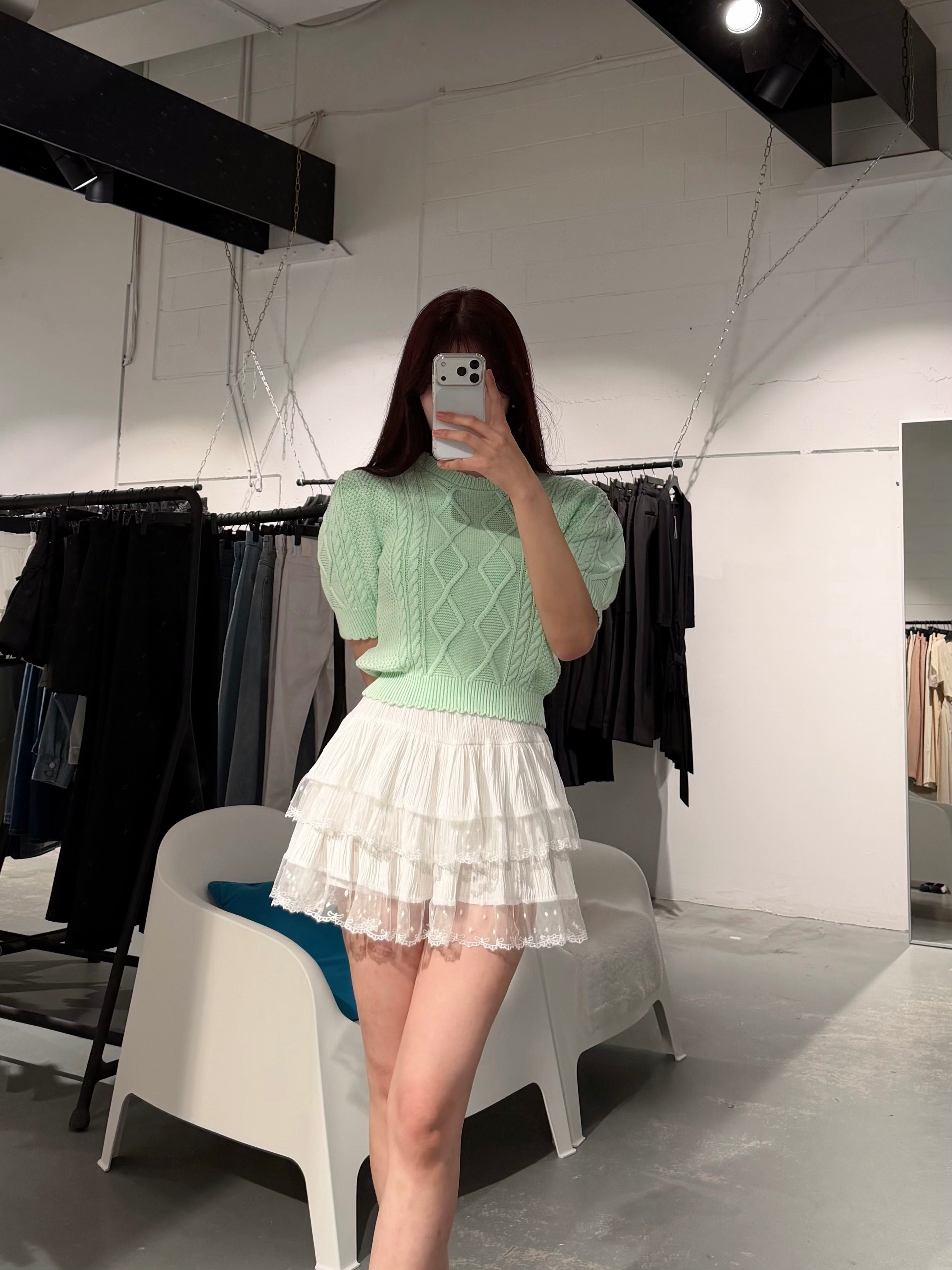 Carrot Ribbon Dot Skirt