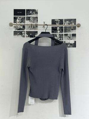 Mori Grey Halter Cardigan