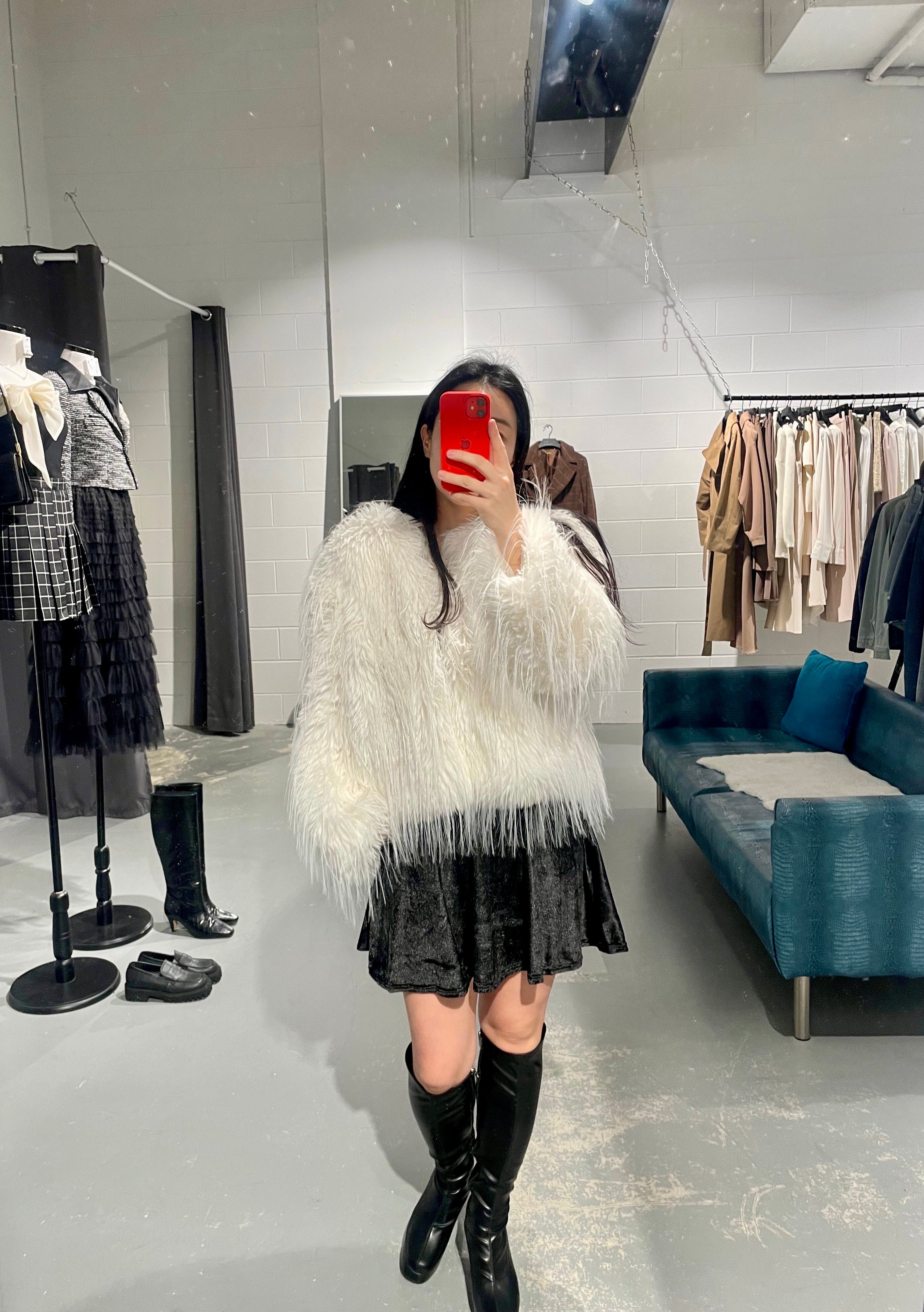 Mogi Hairy Fur Jacket