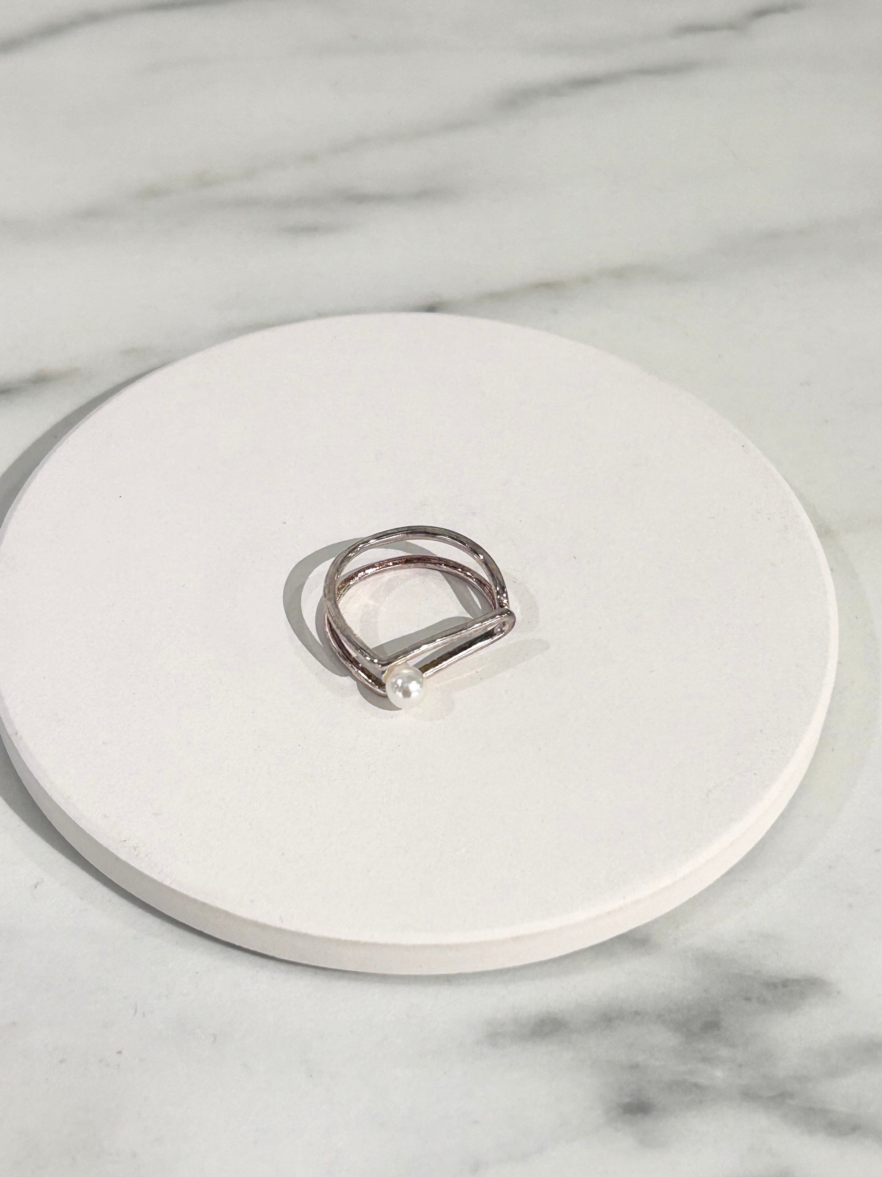 Pearl Clip Ring (925 Silver)