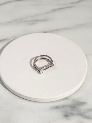 Pearl Clip Ring (925 Silver)