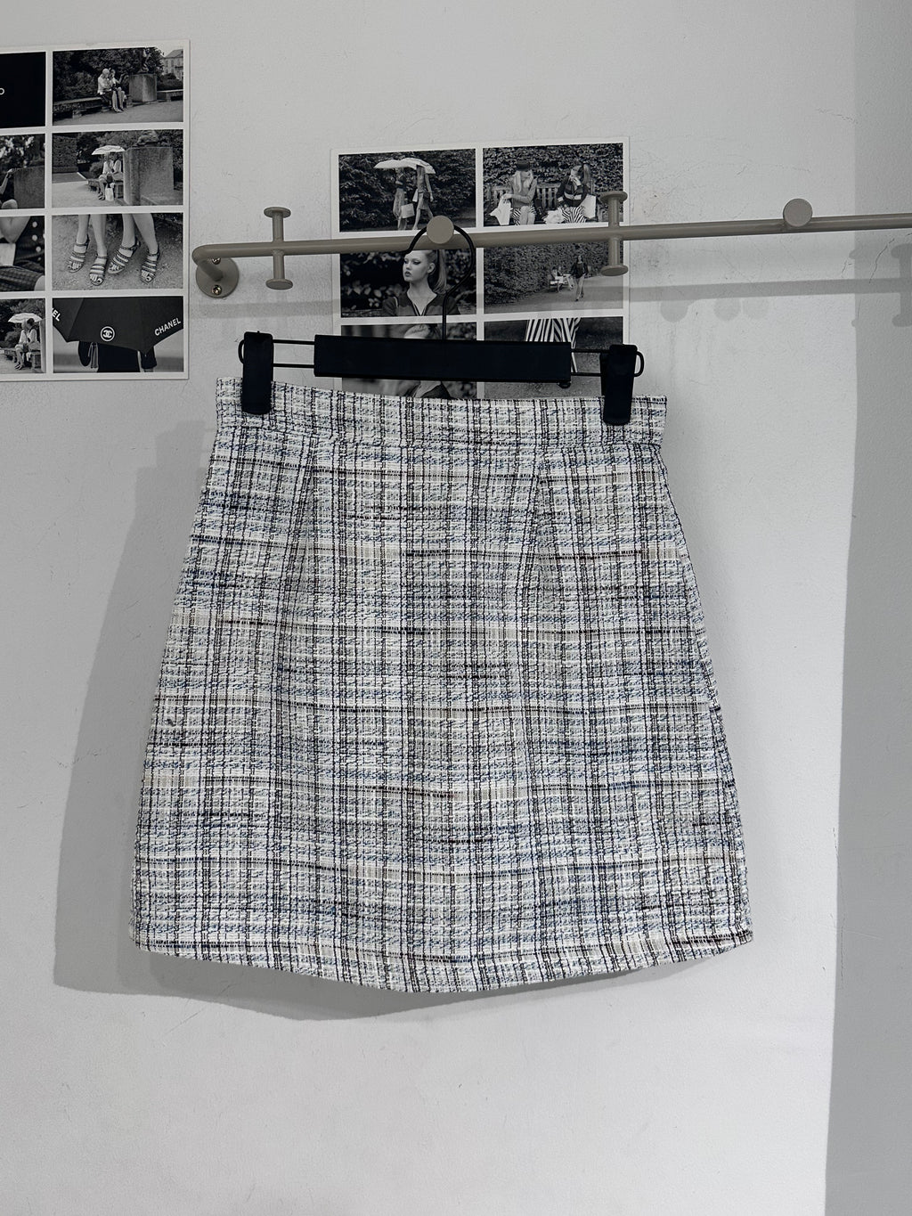 Marcia Blue Tweed Skirt