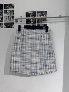 Marcia Blue Tweed Skirt