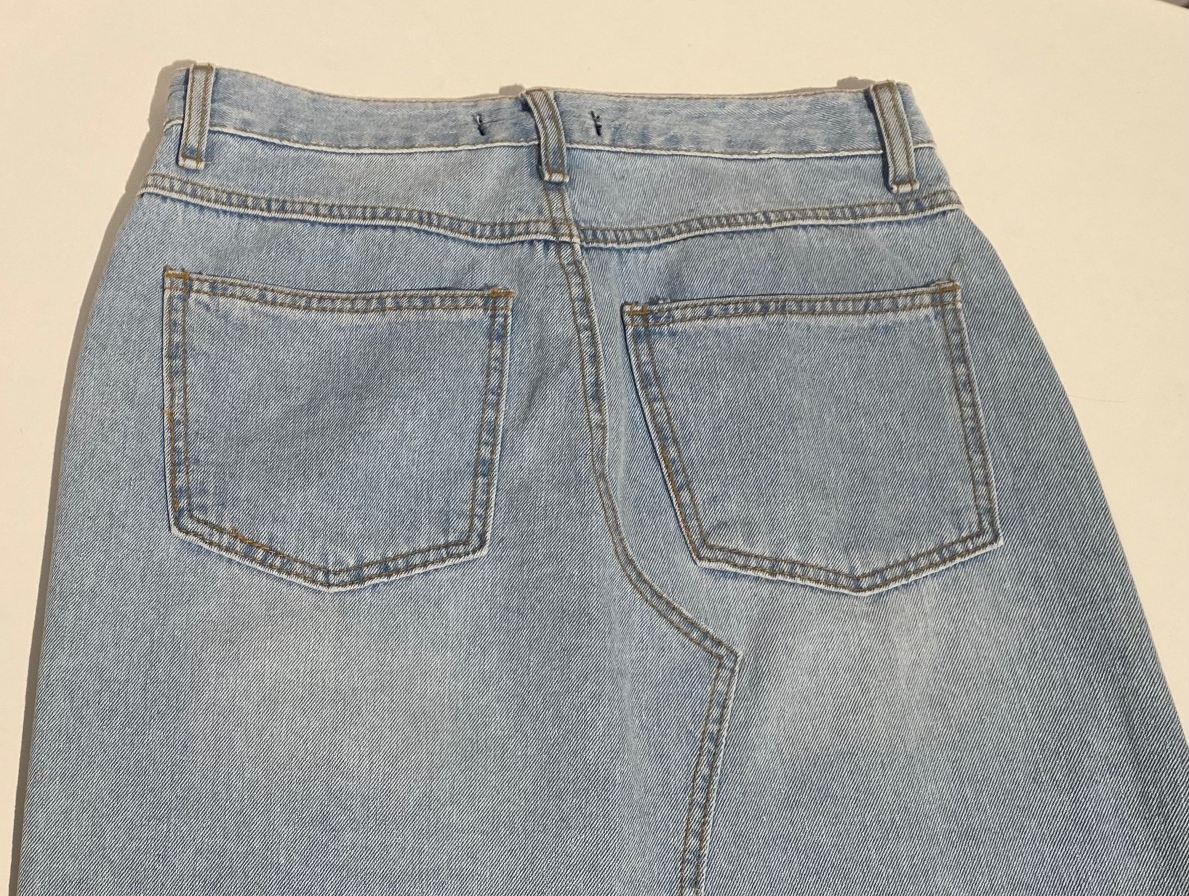 Flip Slit Denim Skirt