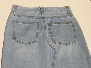 Flip Slit Denim Skirt