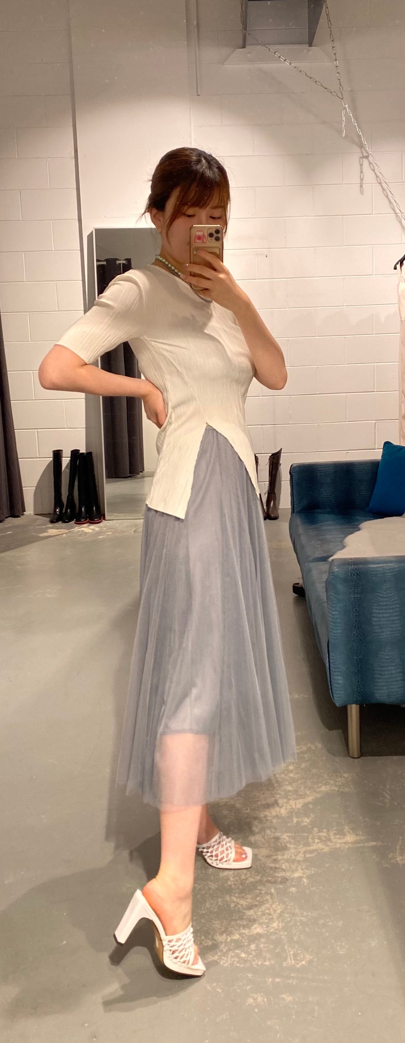 Habibi Pleated Slit Top