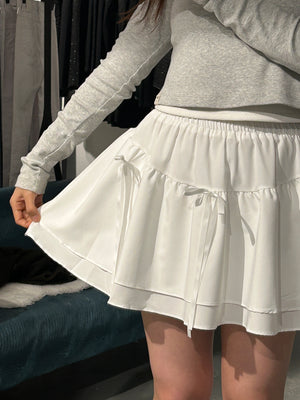 Carrot Layered Ribbon Skirt