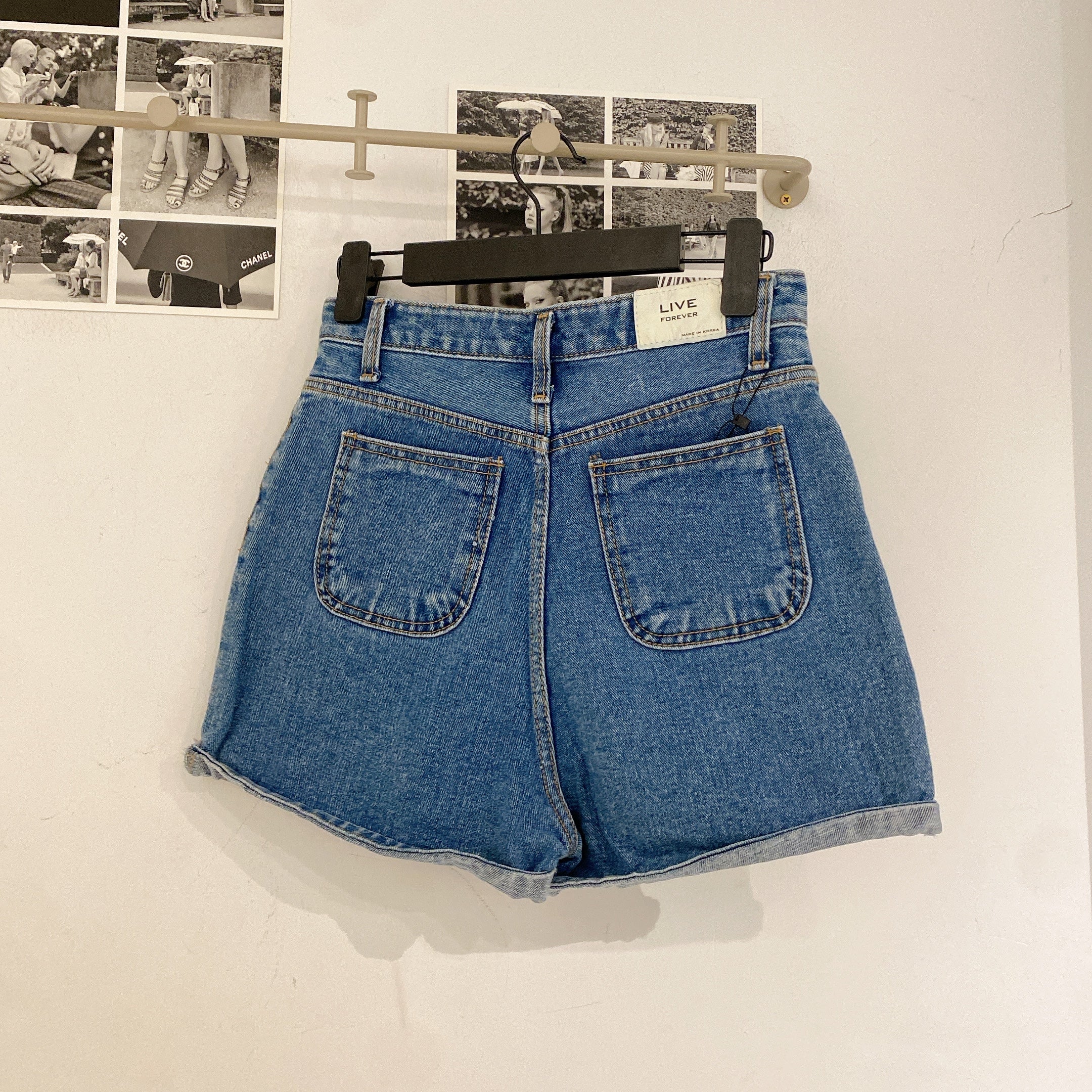 LiveForever Pocket Denim Shorts