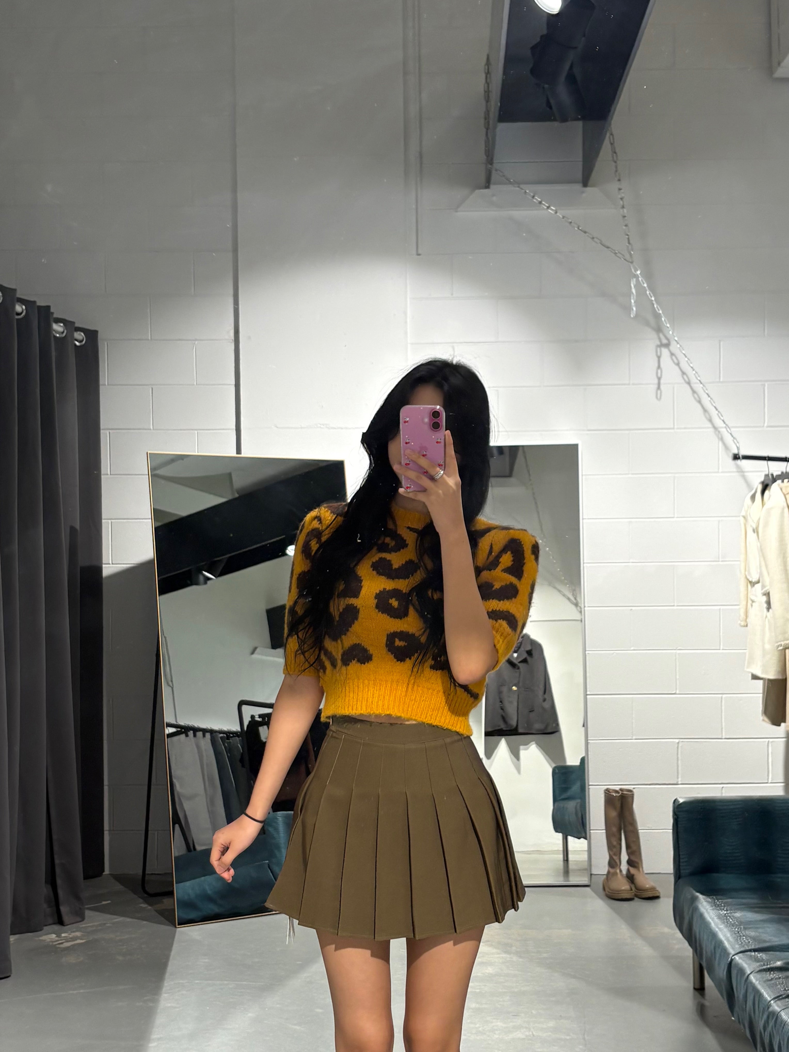 YOON Leopard Knit Top