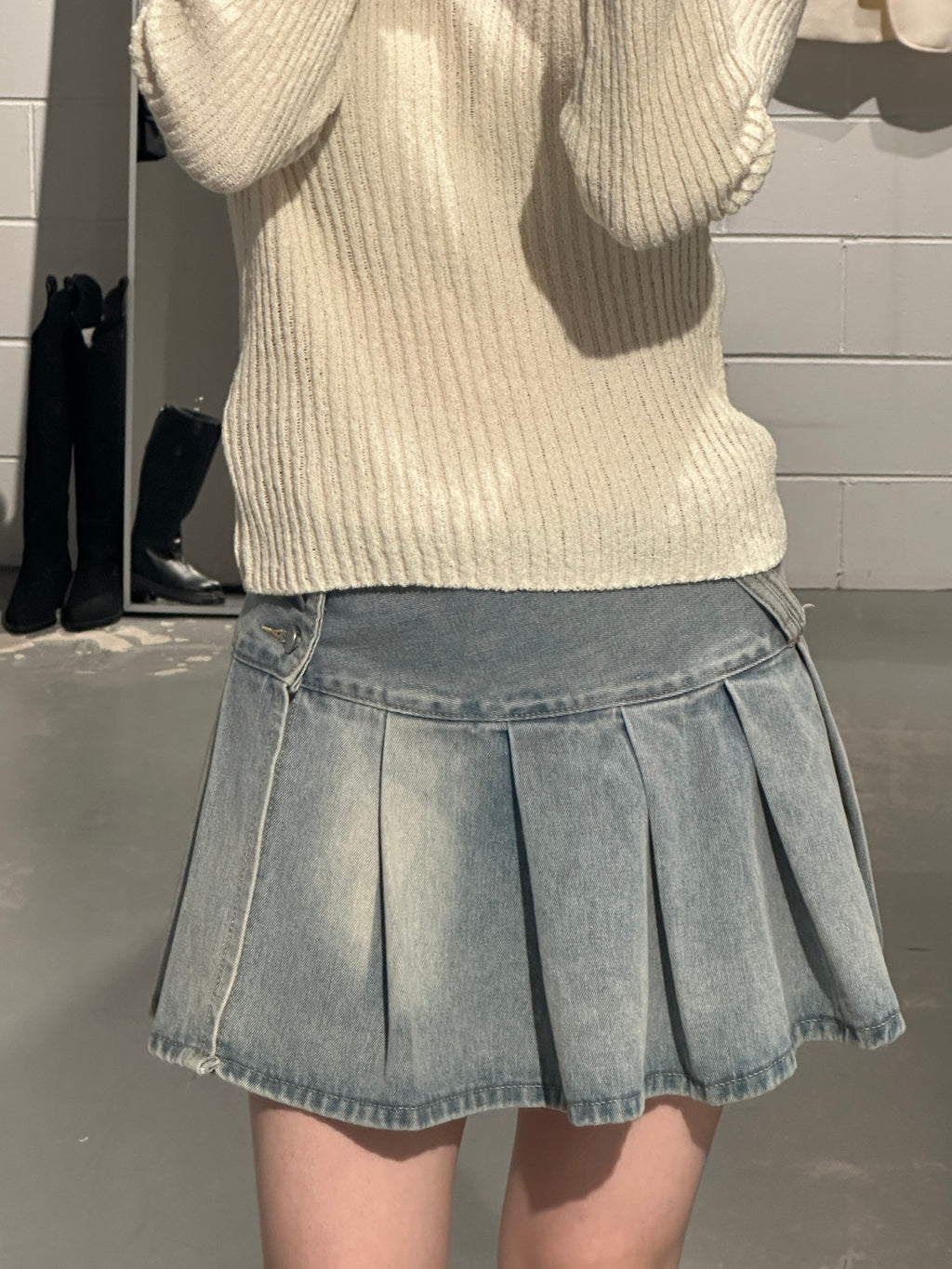 Yuni Low Denim Skirt