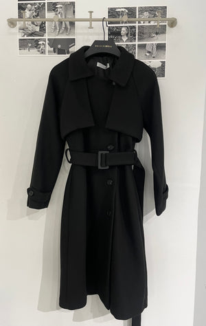 Ruhot Wool Flair Trench Jacket