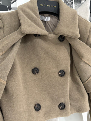 Ruhot Wool Crop Trench Jacket