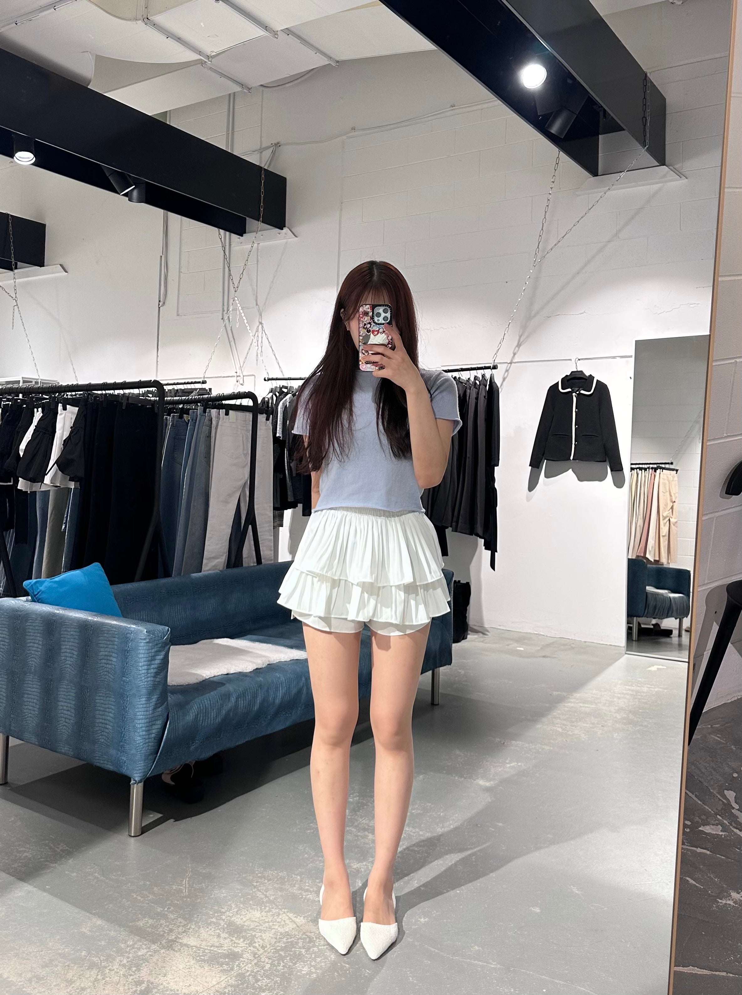 Bebe Micro Pleats Shorts