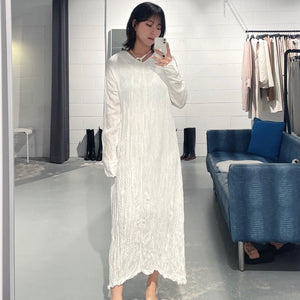 LesBeige Wrinkle Long Dress