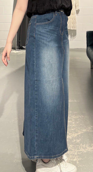 Grove Slit Denim Skirt