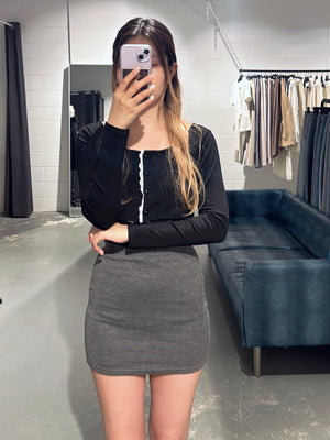 Banding Soft Grey Skirt